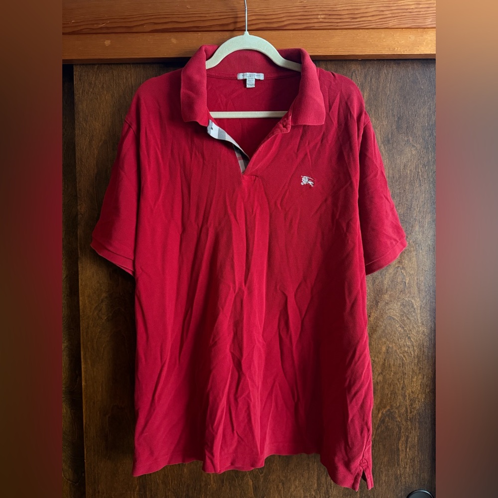 Burberry Red Polo Shirt